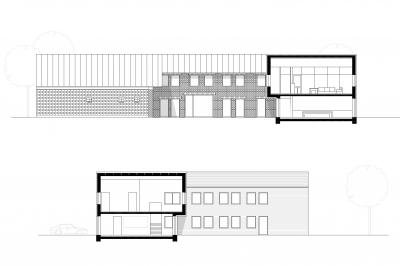Längsschnitt, Erweiterungsbau