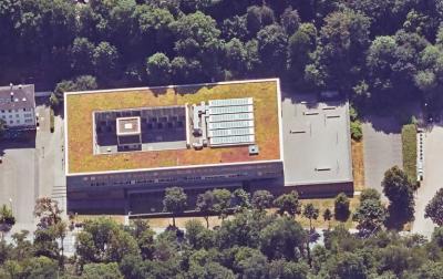 Schrägluftbild von Norden, Mariengymnasium Essen-Werden