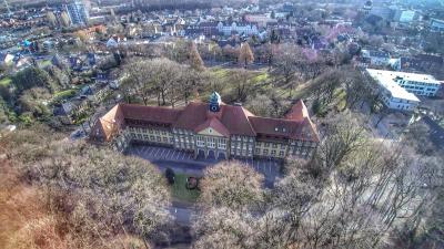 Rathaus Datteln, Luftbild von Norden