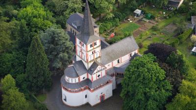 Doppelkirche St. Maria und St. Clemens Schwarzrheindorf, Luftbild