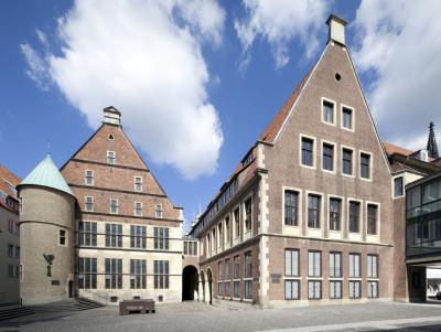 Rückansicht Rathaus Münster am Platz des westfälischen Friedens