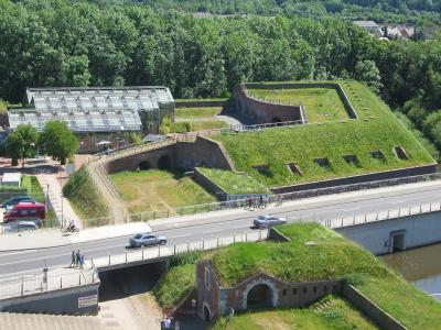 Luftbild Brückenkopfpark an der Aachener Landstraße