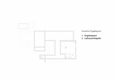 Begegnungszentrum St. Petrus, Grundriss Orgelempore
