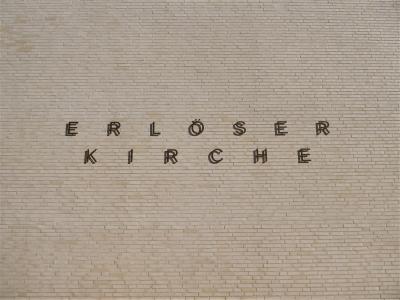 Detailansicht Klinkerfassade, Schriftzug