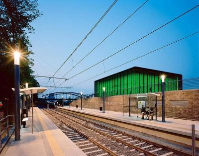 Ansicht von der Bahntrasse