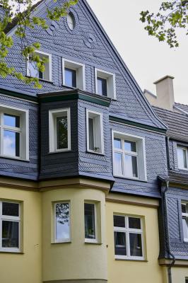 Wohnsiedlung Erbhof Bochum, Fassadendetail