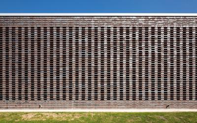 Parkhaus Westpark/Jahrhunderthalle Bochum, Detailbild Fassade
