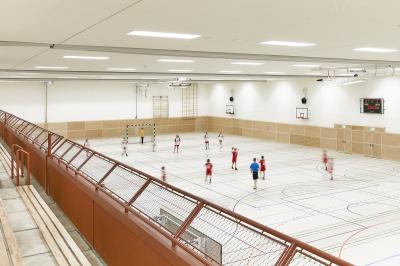 Sporthalle Käthe-Kollwitz-Gesamtschule, Innenansicht Halle