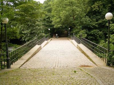 Blick über die Napoleonsbrücke von Solingen aus Richtung Remscheid