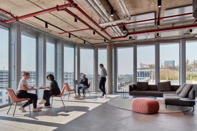 Bürocampus WPP Headquarter Mizal, offene Arbeitsbereiche