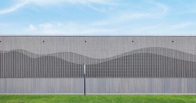 Mathilde-Anneke-Gesamtschule, Fassade Sporthalle