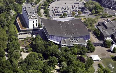 Luftbild Grugahalle von Westen