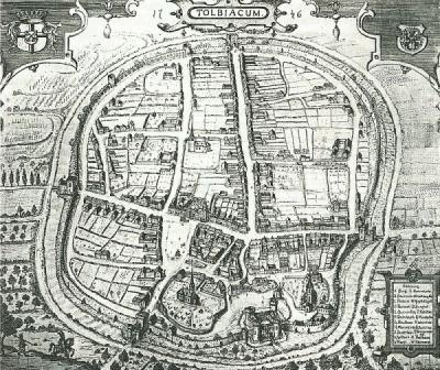 Das mittelalterliche Zülpich (Zeichnung 1749)