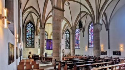 Blick in den Kircheninnenraum von St. Christophorus in Werne