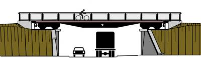Waggonbrücke Heiligenhaus, Ansichtszeichnung