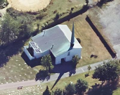 Schrägluftbild von Westen, Umgestaltung Lutherkapelle in Niederstüter (Hattingen)