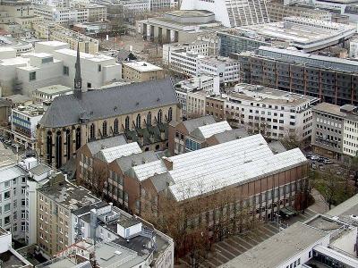 Luftaufnahme Minoritenkirche und Museum für Angewandte Kunst