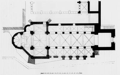 Grundriss aus dem Jahr 1891 vor der Restaurierung