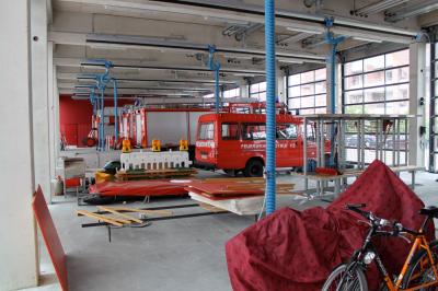 Innenansicht Fahrzeughalle