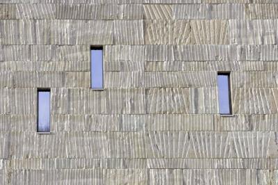 Detail Fassade aus Grauwacke
