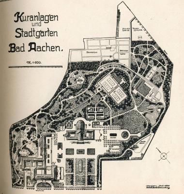 Historischer Plan von Kuranlagen und Stadtgarten