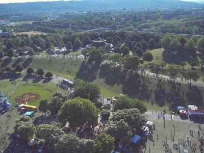 Luftaufnahme des Rheinauenparks