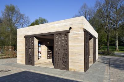 Besucherpavillon Informationspunkt Parklandschaft Johannisberg