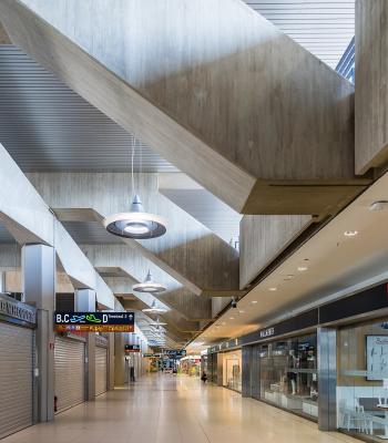 Empfangsgebäude Terminal, Sichtbeton-Konstruktion