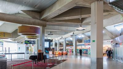 Empfangsgebäude Terminal, Sichtbeton-Konstruktion