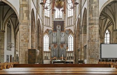 Blick zu Orgel und Chor, Willibrordi-Dom Wesel