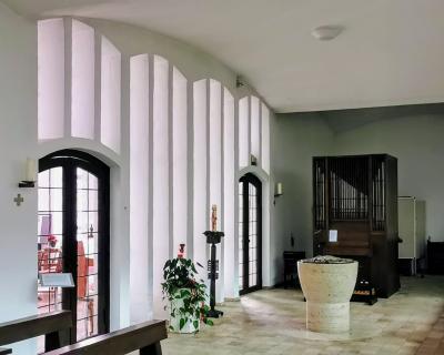 Taufstein im Seitenschiff der Heilig-Kreuz-Kirche Bocholt