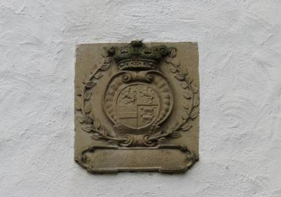 Ev.-Ref. Kirche Lemgo-Brake, Wappenstein der Margarete von Nassau