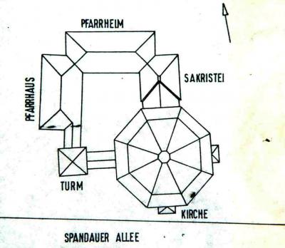 Grundriss des Gemeindezentrums