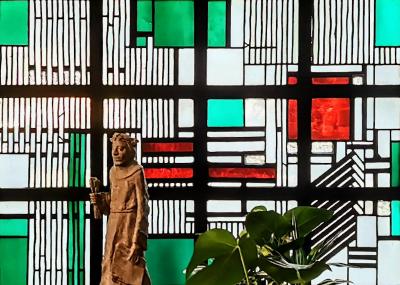 Ausschnitt Kirchenfenster Innenraum