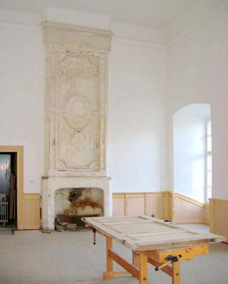 Der Barockfestsaal während seiner Restaurierung