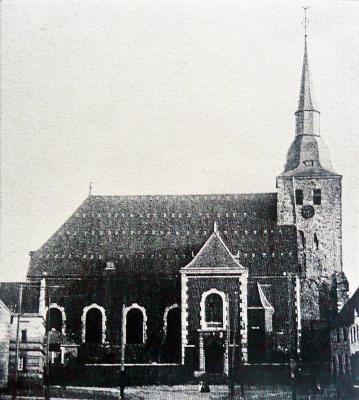 Kath. Pfarrkirche St. Sebastian in Würselen um 1900