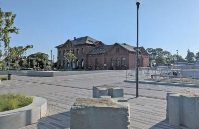 BürgerBahnhof, neugestalteter Vorplatz