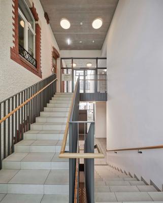 Musikschule Recklinghausen, Treppenhaus Neubau