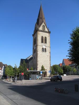 Katholische Pfarrkirche St. Johannes Baptist Turmansicht