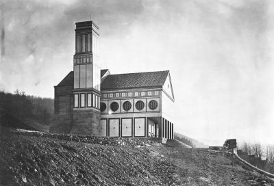 Historische Aufnahme des Krematoriums