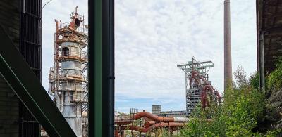 Blick zum Hochofen