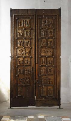 Holztür aus St. Maria im Kapitol, vor 1065