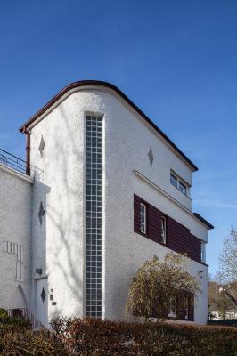 Arnsberg, Trift 10, rechte Seitenfassade mit Treppenhaus