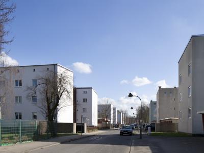 Straße in der Siedlung Hellweg