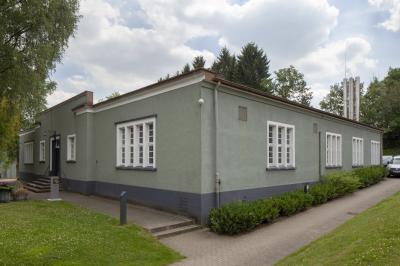Außenansicht Waschhaus der Siedlung Weegerhof