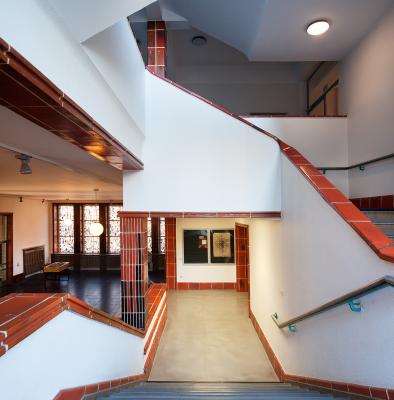 Dortmund, ehem. Pädagogische Akademie, Blick ins Treppenhaus