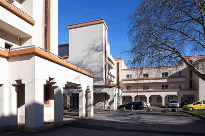 Gelsenkirchen, Vittinghoff-Siedlung, Ansicht von der Wilhelminenstraße