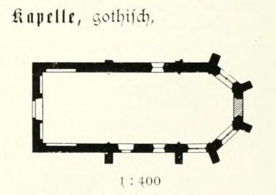 Grundriss der Schlosskapelle von 1907