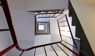 Treppenaufgang von unten
