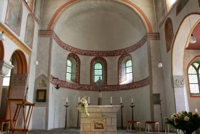 halbkreisförmige Apsis des Chors